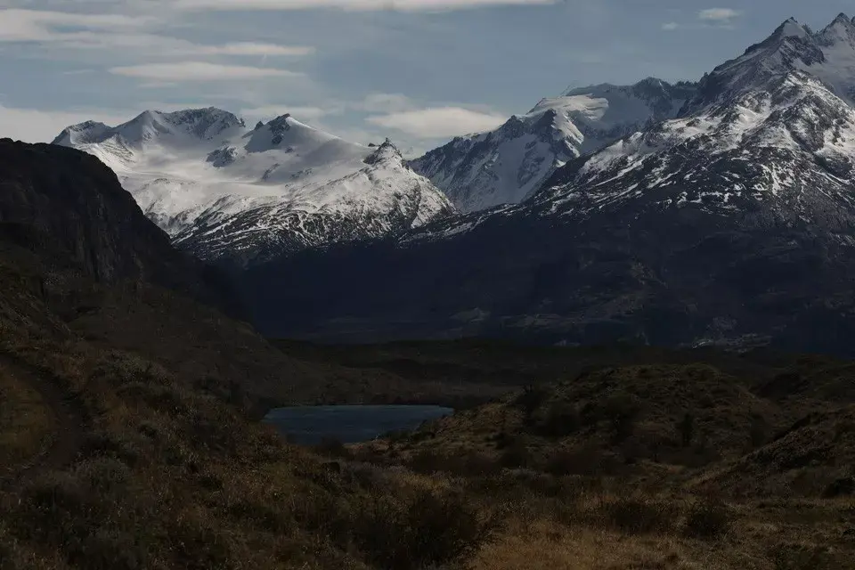 Cara oriental del glaciar Upsala, visto desde la estancia Cristina que cuenta con 22.000 hectáreas