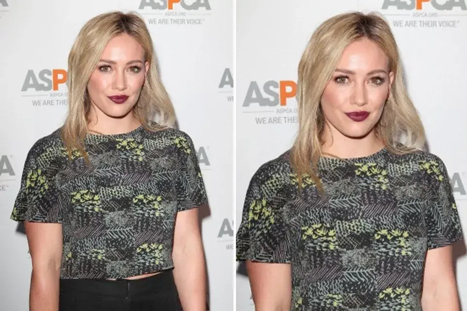 En 2014, con un rubio un poco más platinado, raya al medio y pelo suelto