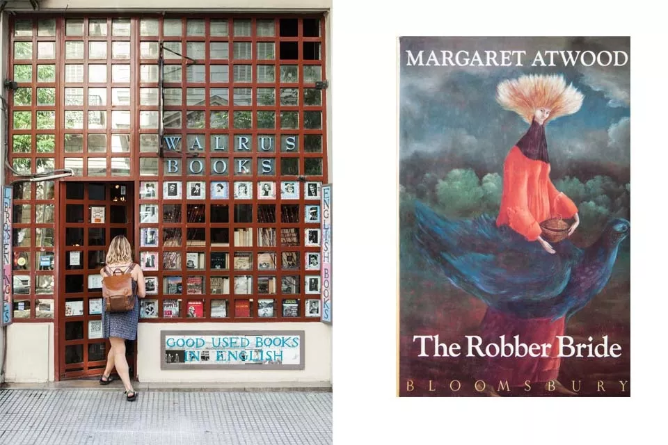 Derecha: The Robber Bride, Margaret Atwood, la gran novela de una canadiense que es eterna candidata al Nobel, (Bloomsbury, $200)