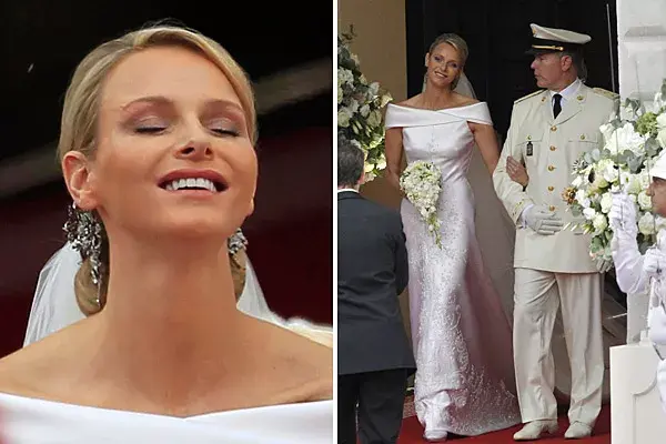 Charlene Wittstock lució impecable con su vestido de novia diseñado por Giorgio Armani