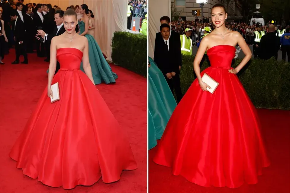 El vestido de Zac Posen que uso Arizona Muse fue uno de los más elegantes y destacados de la noche