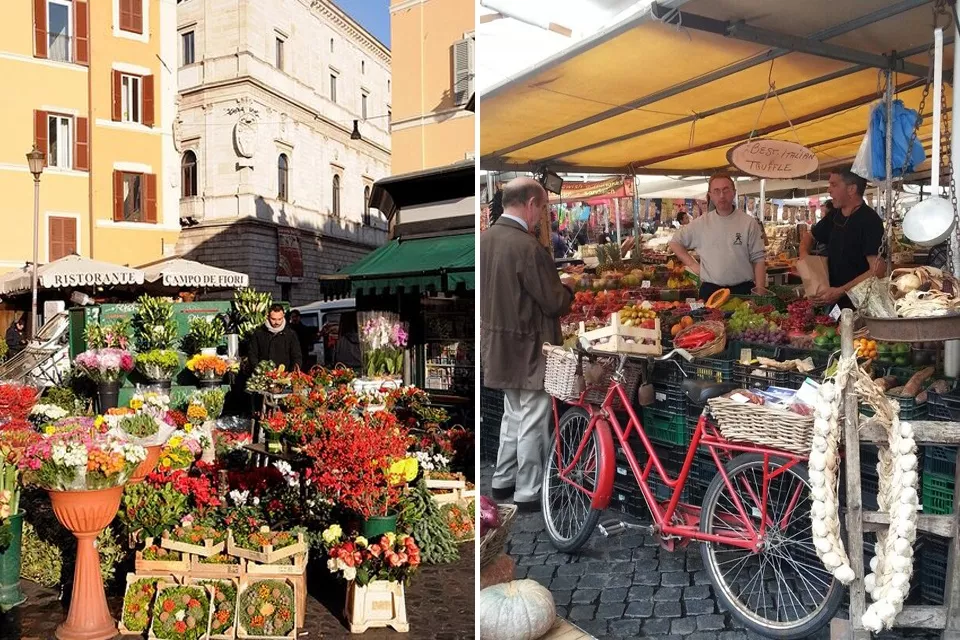 Ubicado entre la bellísima Piazza Navona y Piazza Farnese, cada mañana el lugar se convierte en uno de los destinos turísticos más visitados de la ciudad