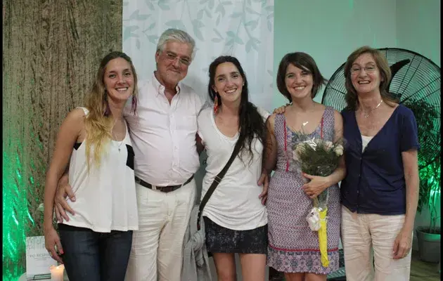 Con mi familia, mis hermanas María y Clarita, y mis papás