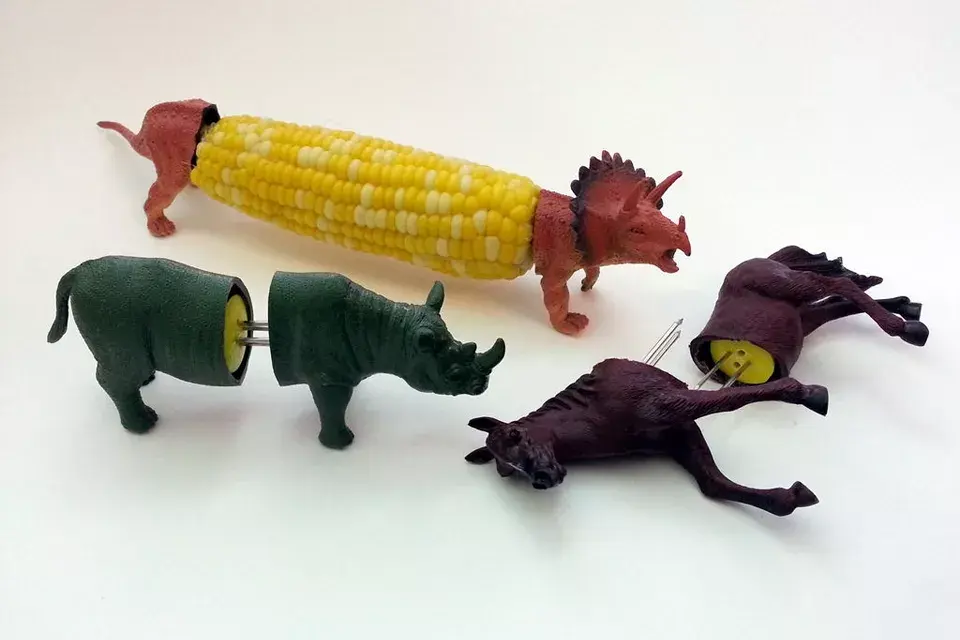 Animalitos para sostener el choclo y comerlo sin quemarse. ¿Qué te parecen?