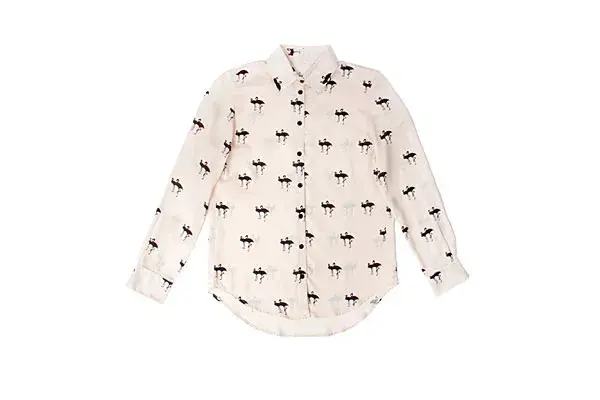 Camisa con flamencos (Mes y Sage, $399)