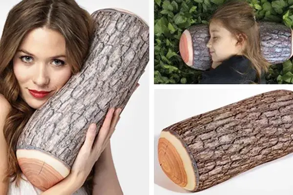 ¡Para dormir como un tronco! ¿Usarías esta almohada?