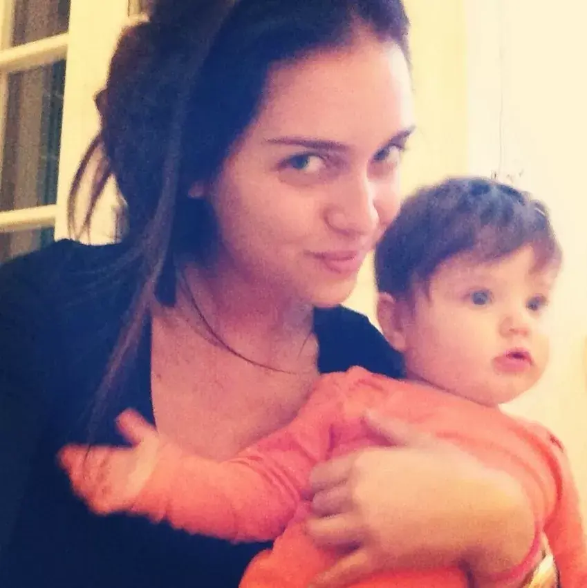 Con uno de sus amados sobrinos