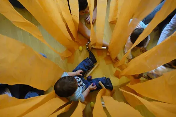 Alguna de las actividades, con cintas