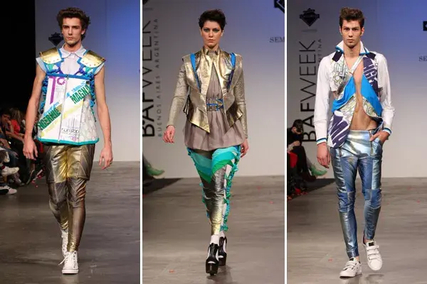 Hernán Guardamagno mostró una serie de prendas con superposiciones