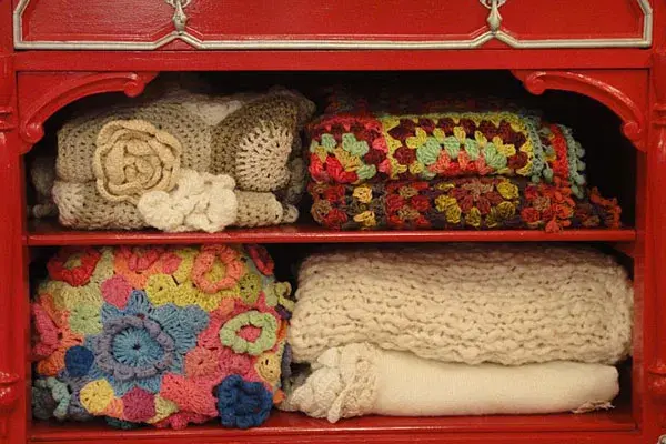 Mantas de colores en crochet