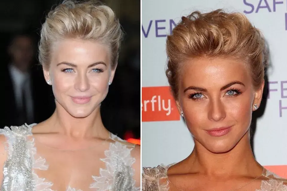 Y de nuevo con el pelo hacia atrás para presentar la película Safe Haven