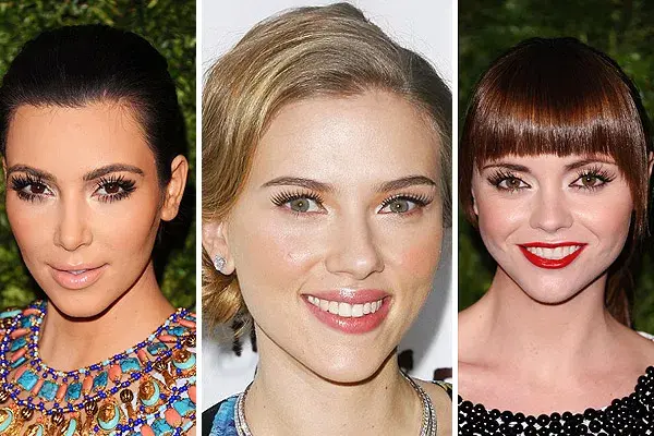 Pestañas de araña: uso excesivo de máscara para Kim Kardashian, Scarlett Johansson y Christina Ricci
