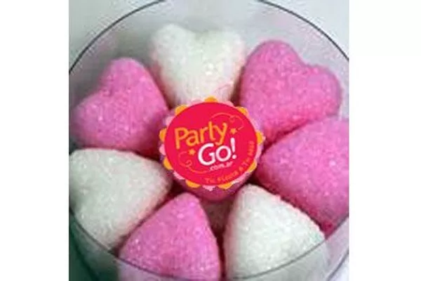 Los terrones de azúcar con forma de corazones son el elegido de Party Go!