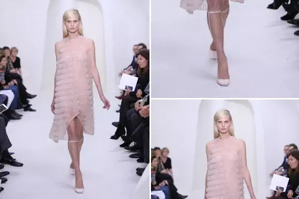 La casa francesa presentó una colección con bordados de flores, tréboles y pétalos