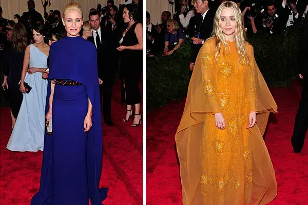 Looks con capas para Cameron Diaz, por Stella McCartney, y Ashley Olsen