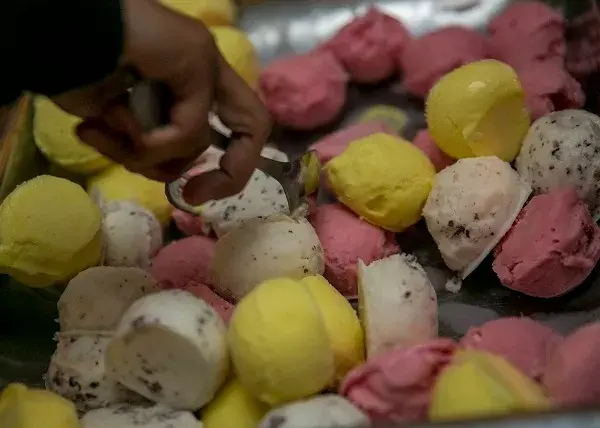 Había helado!!! WHATTTT!! Dondeee??