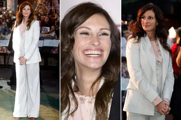 La actriz Julia Roberts protagonizó la película Comer, rezar, amar y recorrió el mundo para promocionarla; en Londres, con un diseño de Stella McCartney