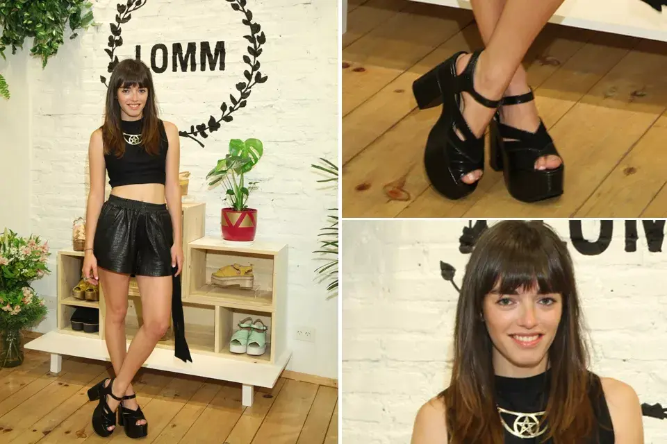 Belén Chavanne estuvo en la apertura de Lomm Palermo y eligió la dupla de moda: short tiro alto y crop top, con sandalias de plataforma y collar. ¡Muy trendy!