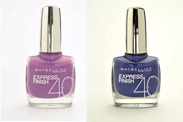 Esmaltes Maybelline en tonos violetas pastel, $38.50
