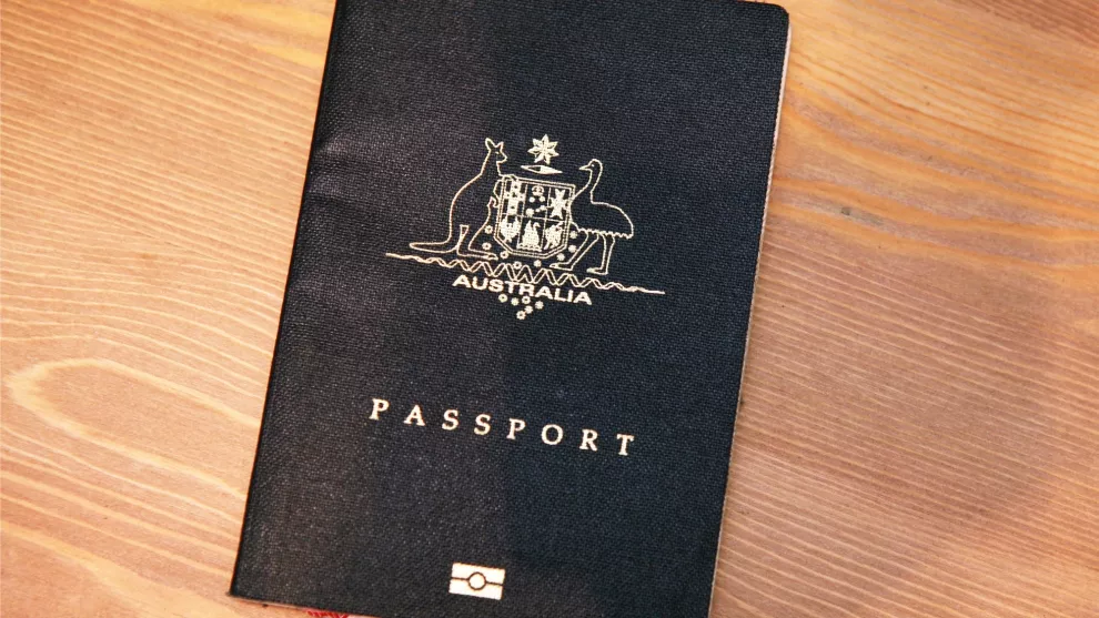 Un pasaporte australiano