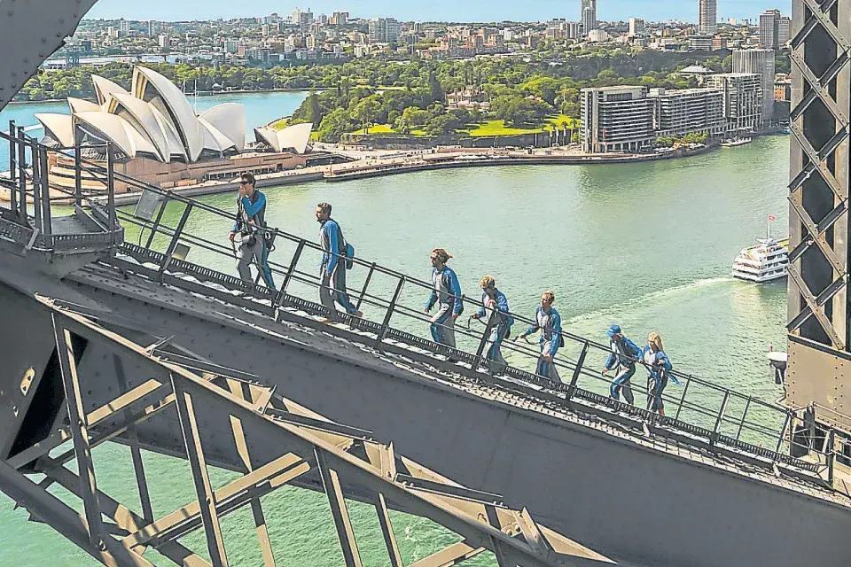 A lo más alto del Puente de la Bahía de Sydney