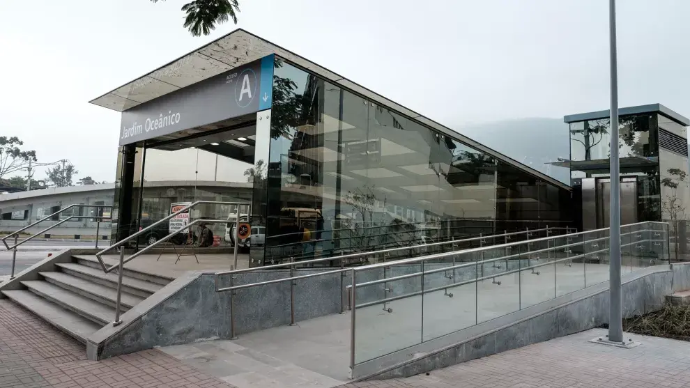 La estación Jardim Oceânico, que ahora conecta al barrio por metro