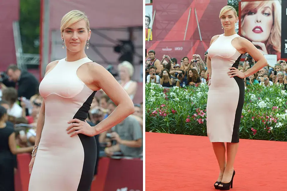 ¡Vivan las curvas! Kate Winslet lució su figura con un vestido bien ajustado de Stella McCartney