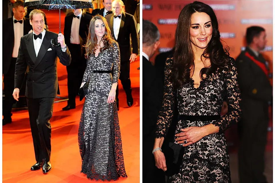 Katherine Middleton sorprendió con un impresionante vestido de encaje de la firma Temperley