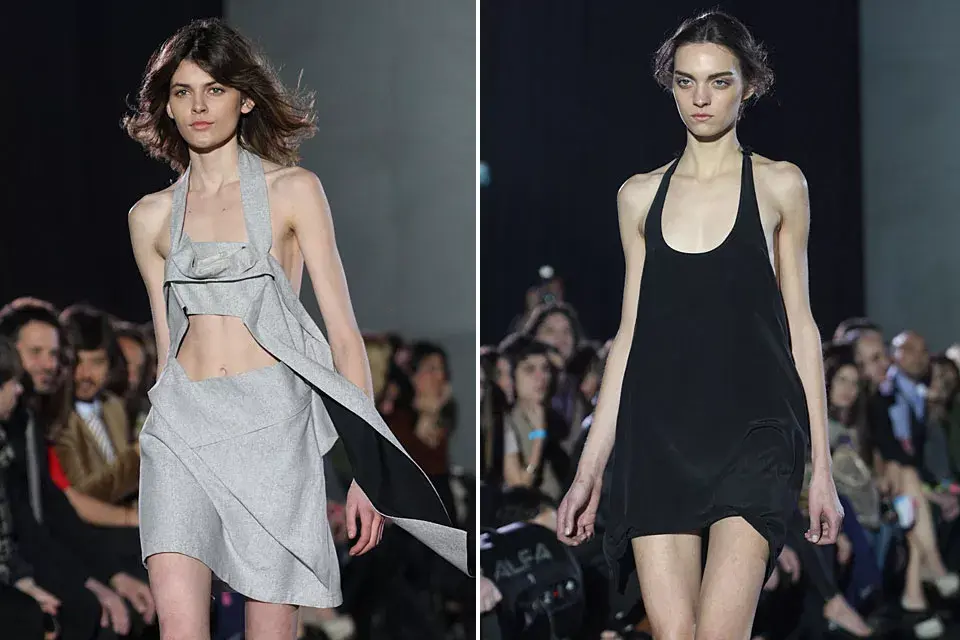 Vestidos cortos, con recortes, de Garza Lobos