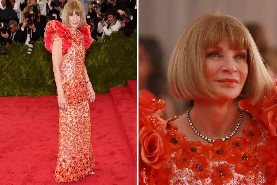 Anna Wintour con un vestido de Alta Costura de la colección primavera/verano 2015, by Chanel