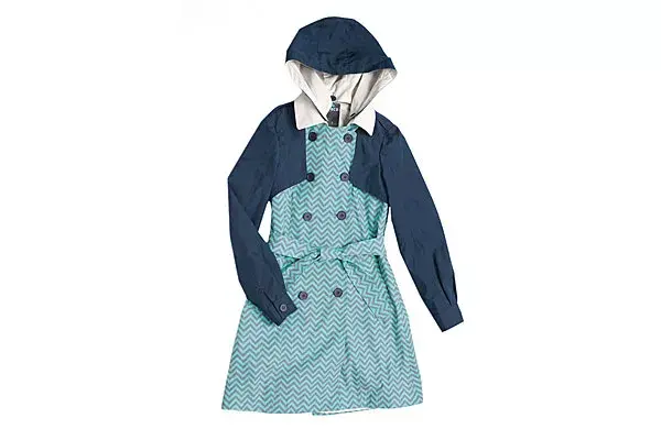 Con estampa zigzag y capucha desmontable (Seco, $1550)