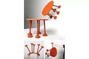 Una mesa de goma para ubicar donde quieras