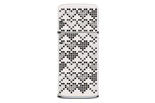 Onda para la heladera, con 1200 imanes de 3 x 3 cm (Artimañas, $350)