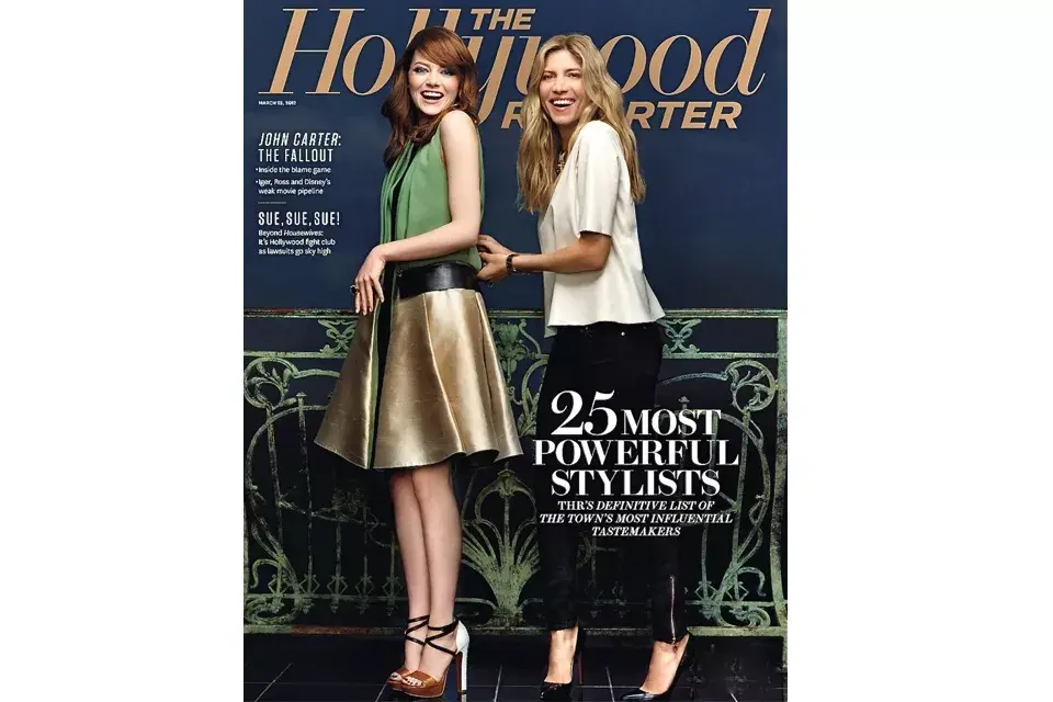 La tapa de The Hollywood Reporter con Emma Stone y Petra Flannery