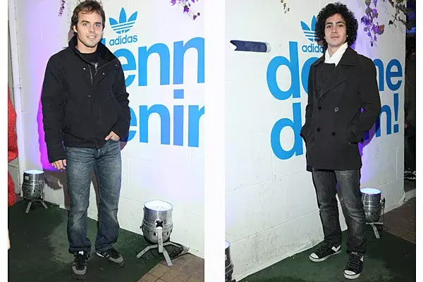 Muy cancheros, Benjamín Rojas y el Chino Darín estuvieron en la fiesta de Adidas