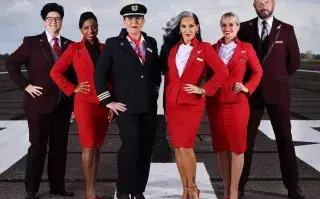 Los nuevos uniformes de Virgin Atlantic.
