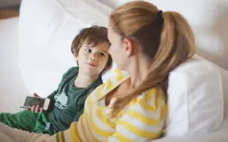 mamá con un hijo