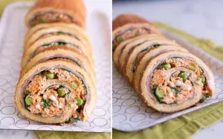 Arrollado navideño, ideal para hacer en casa.