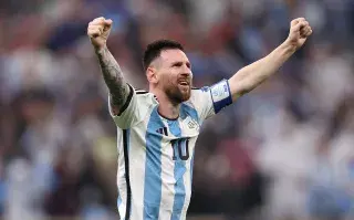 Mundial Qatar 2022: la fotografía que dejaron los festejos en Buenos Aires Lio Messi celebrando después de haber ganado la Copa del Mundo.