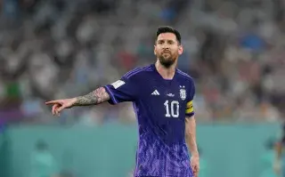 Messi, en el partido contra Polonia.