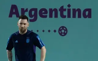 Messi, entrenando en el Mundial Qatar 2022