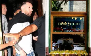 Messi fue a cenar a la parrilla Don Julio y causó furor en la gente.