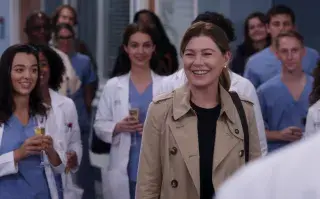 Ellen Pompeo en su episodio final de Grey's Anatomy.