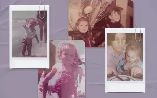 Candelaria Schamud de pequeña, junto a su familia.