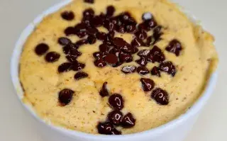 Torta de vainilla con chocolate: sin harina y sin azúcal.