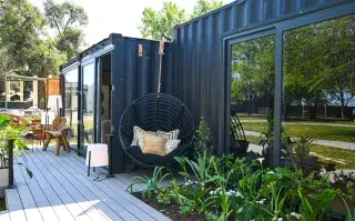 Casas container, prácticas y ecológicas. En este caso, la propuesta de Daniela Figiacone y Maia Grandoli.