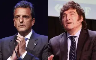 Sergio Massa y Javier Milei.