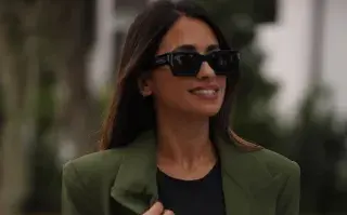 El conjunto verde de Antonela Roccuzzo en Miami.