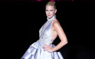 Valeria Mazza en la Madrid Fashion Week, el viernes 16 de febrero de 2024.