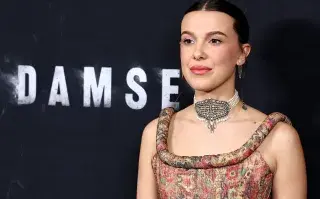Millie Bobby Brown presentando su película Damsel en Nueva York, el 29 de febrero.